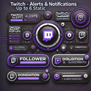 Twitch - Alertes & Notifications jusqu'à 6 statiques