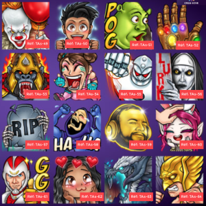 Twitch - Emotes ou Badges statiques x10